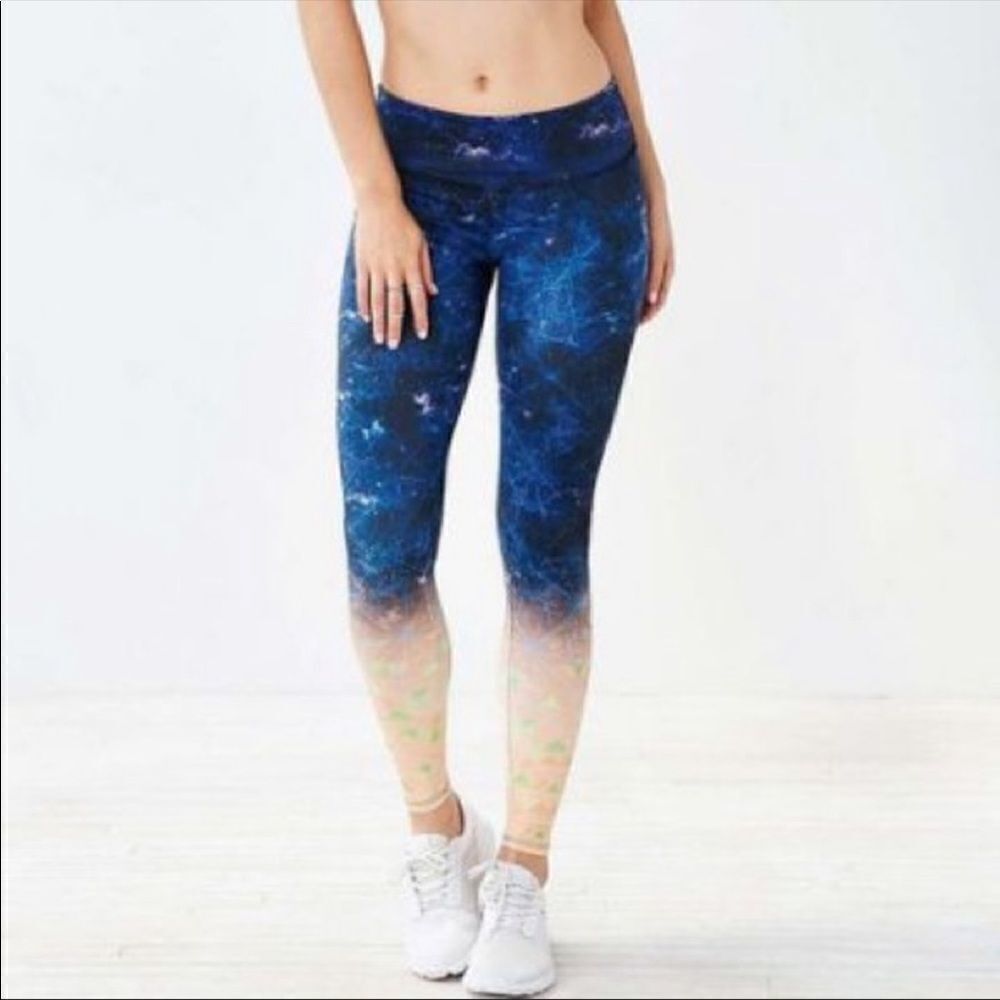 ONZIE yoga Leggings ombré print blue orange S M
